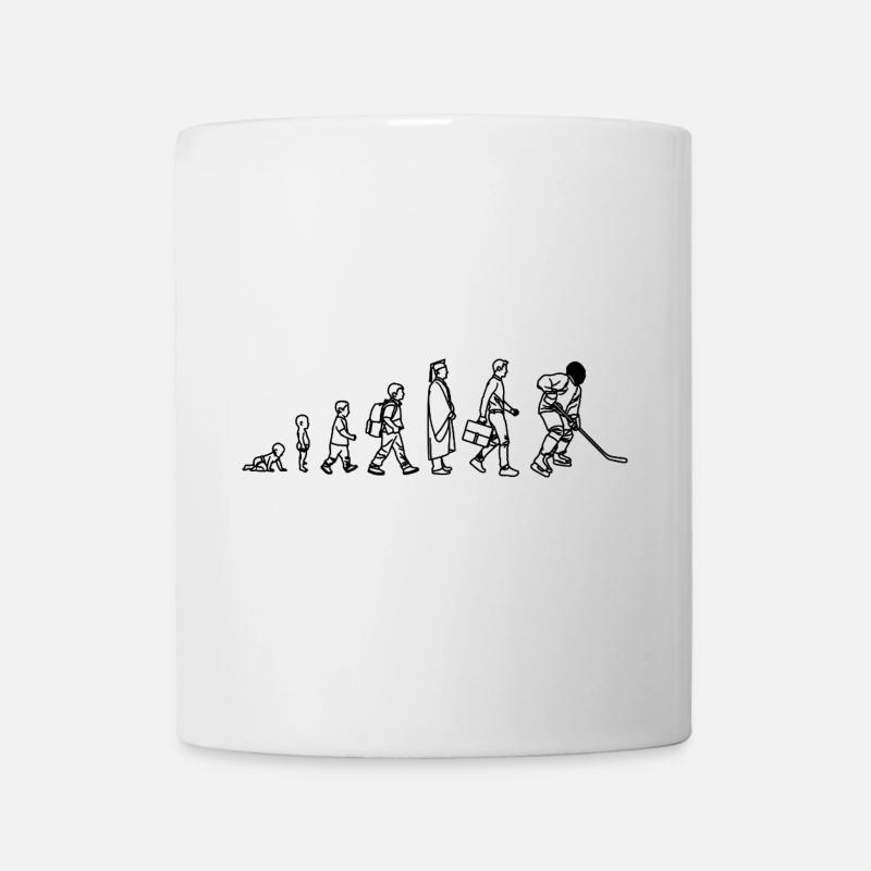 Evolution Eishockeyspieler - Tasse - Weiß