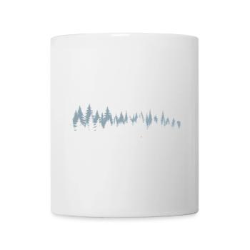 Serene Forest Silhouette Illustration - Mug - white - Front