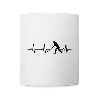 Feldhockeyspieler EKG Herzlinie - Tasse - Weiß - Vorne