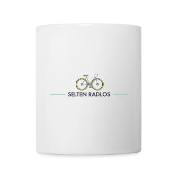Selten radlos – Lustiger Fahrrad Spruch Geschenk - Tasse - Weiß - Vorne