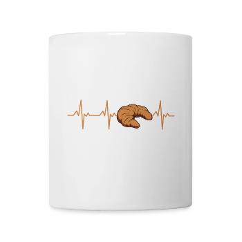 Croissant Heartbeat Food Lover Croissants - Mug - white - Front