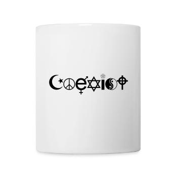 Coexist Symbol Shirt – Frieden Vielfalt Tolleranz - Tasse - Weiß - Vorne