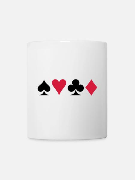 Poker - Jeu de cartes - Mug blanc - blanc
