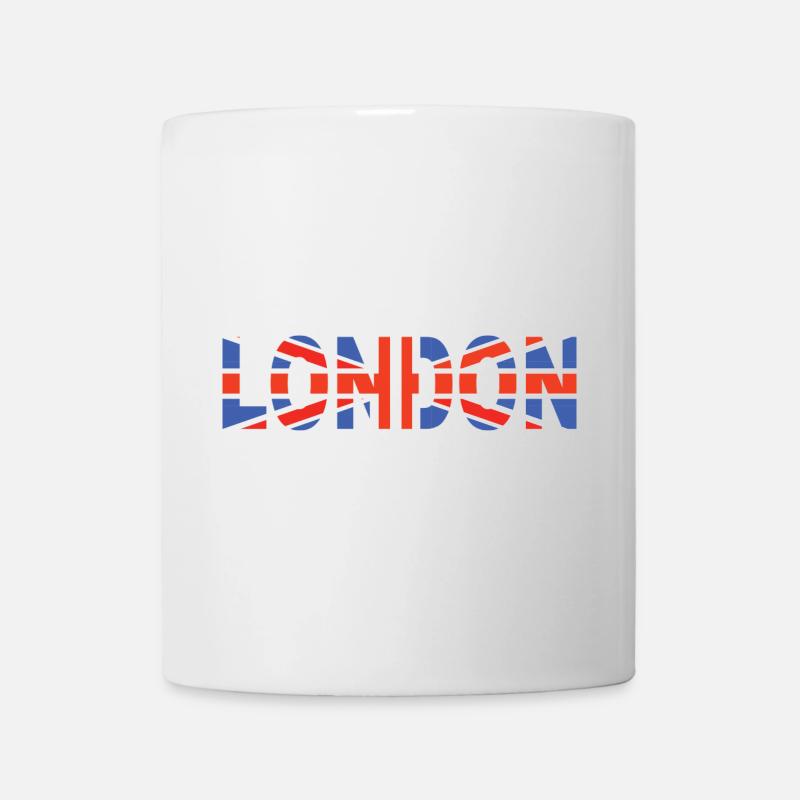 London laid down with flag - Mug - white