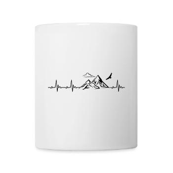 Montagne Montagnes Montagnes Heartbeat Fréquence Puls ECG - Mug blanc - blanc - Devant