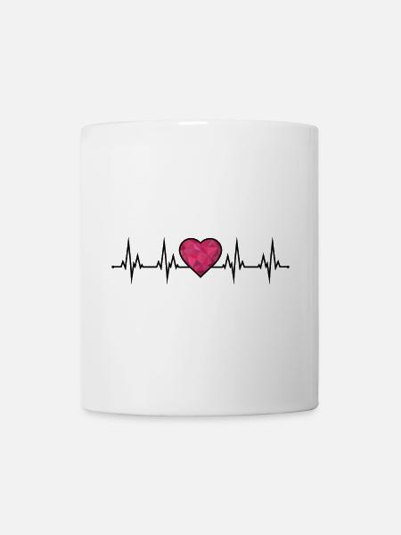 Herzschlag EKG - Tasse - Weiß