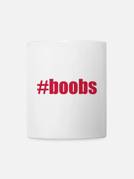 #boobs - Tasse - Weiß