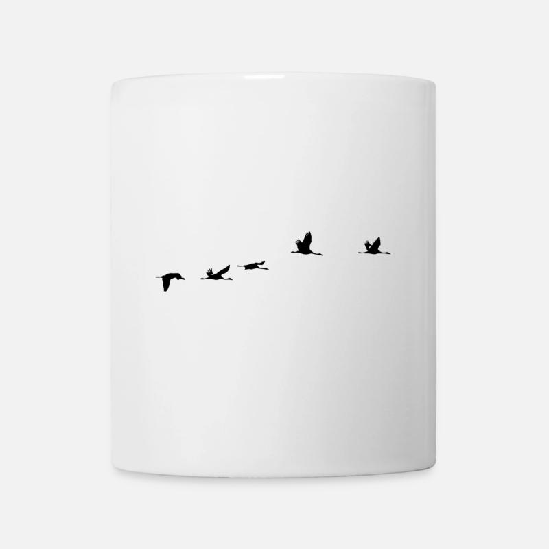 Zugvögel Kranich Vogel - Tasse - Weiß