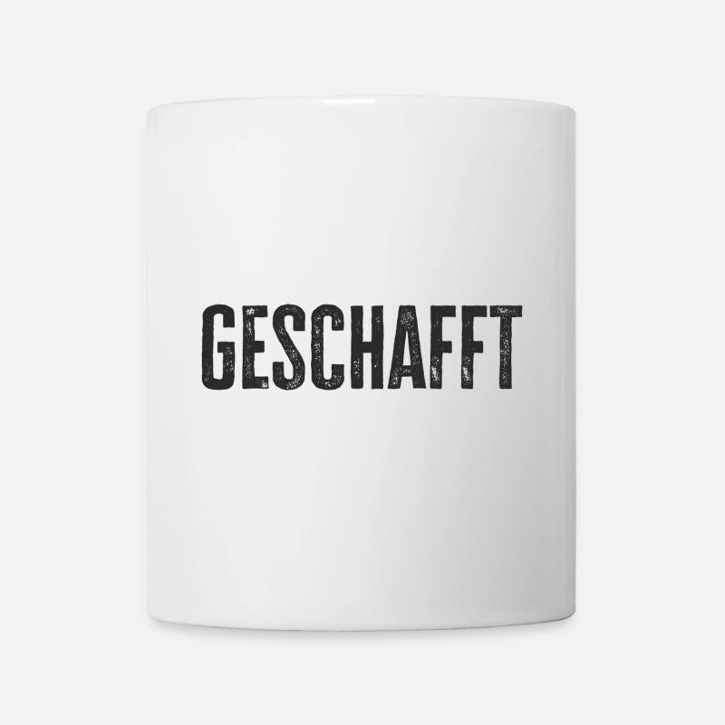 Geschafft Prüfung Klausur Abschluß Schule - Tasse - Weiß
