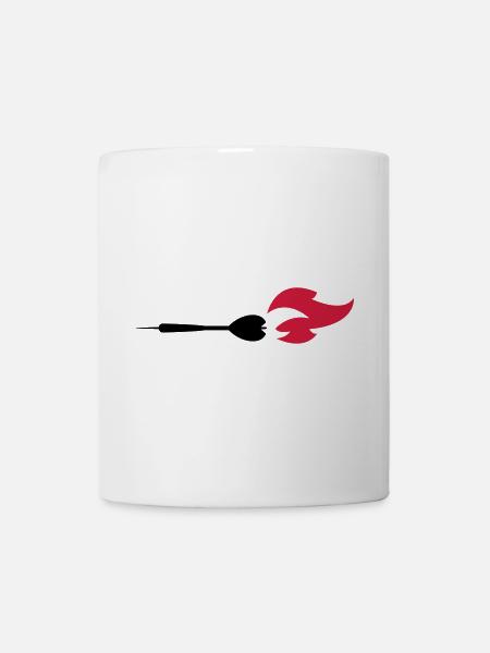 dart dartpfeil - Tasse - Weiß