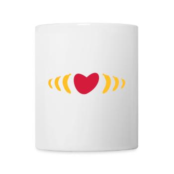 ★ Design colors changeable ★ Heart & Pulse from bananas - Mug - white - Front