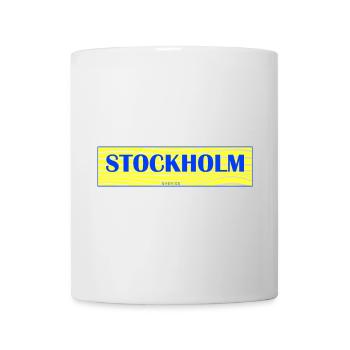 Stockholm Wellen Schriftzug - Tasse - Weiß - Vorne