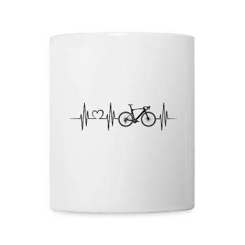 Road Bike Love Bicycle Heart Pulse Gravel Symbol - Mug - white - Front