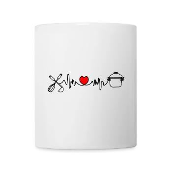Kochen ist mein Cardio - Tasse - Weiß - Vorne