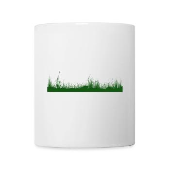 Herbe, sol, prairie, prairie herbeuse - Mug blanc - blanc - Devant