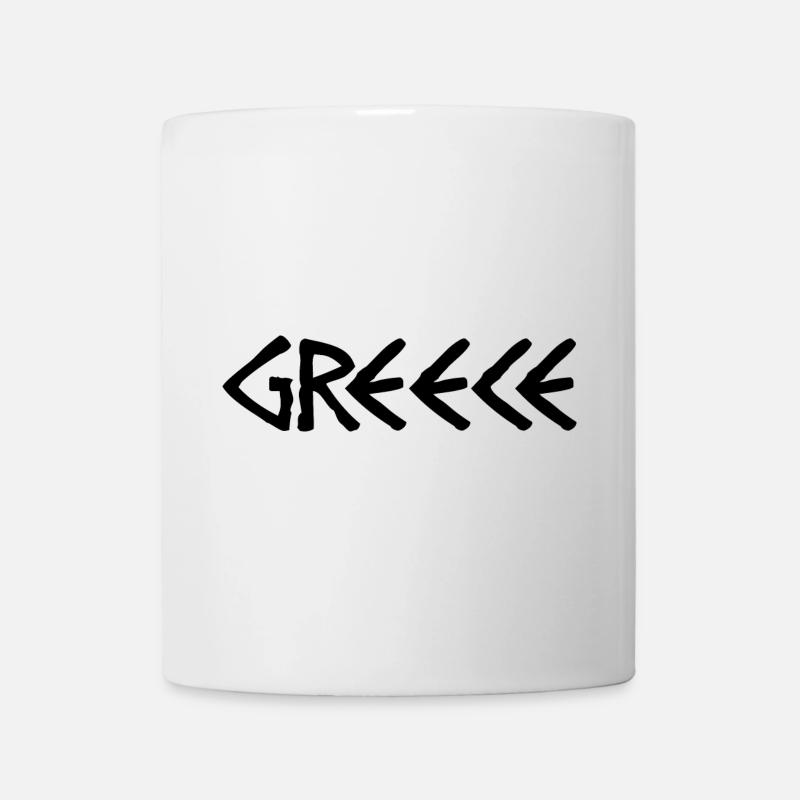 Greece – Klassische Typo & Kulturstil - Tasse - Weiß