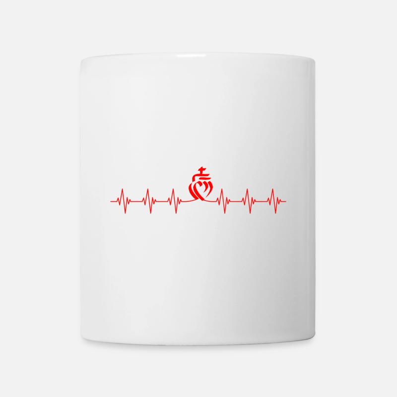 vendee coeur rythme cardiaque attachement - Mug blanc - blanc