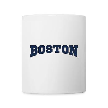 Boston Block Font Logo - Mug - white - Front