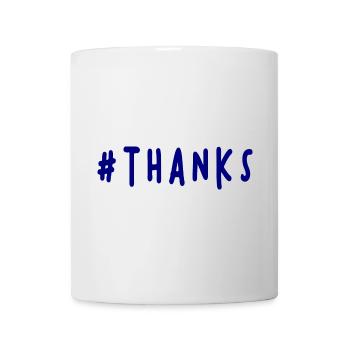 THANK YOU. THANKS. THANK YOU. ANNIVERSARY. BIRTH. - Mug - white - Front