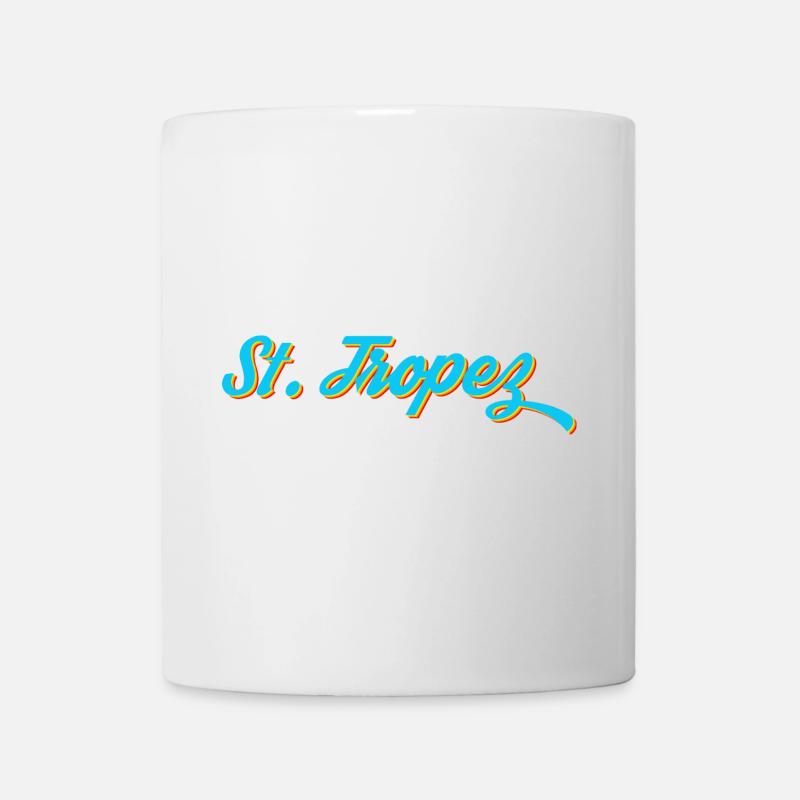 Calligraphie au néon de Saint-Tropez - Mug blanc - blanc