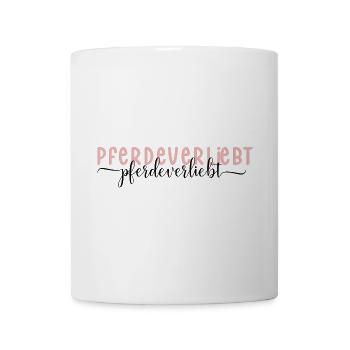 Pferdeverliebt Pferd Pferdemädchen Reiten Geschenk - Tasse - Weiß - Vorne