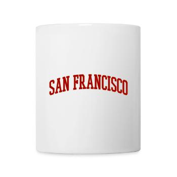 San Francisco Bogen Schriftzug Vintage - Tasse - Weiß - Vorne