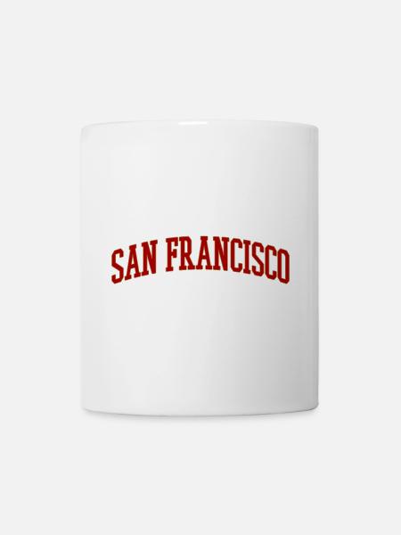 San Francisco Bogen Schriftzug Vintage - Tasse - Weiß
