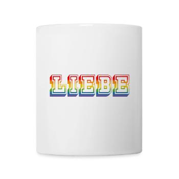 LGBT Regenbogen LIEBE rainbow tshirt - Tasse - Weiß - Vorne