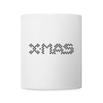 xmas christmas icon pixel icon snow pattern - Mug - white - Front
