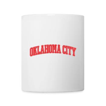 Oklahoma City Varsity Schriftzug - Tasse - Weiß - Vorne