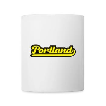 Lettrage rétro Portland Oregon - Mug blanc - blanc - Devant