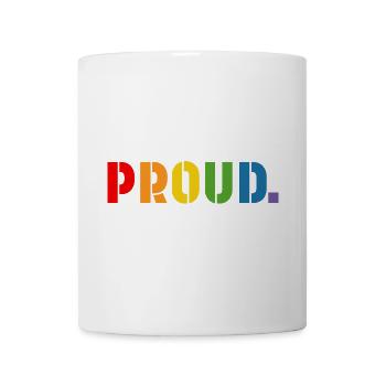 Rainbow shirt proud, LGBT lgbtqi queer - Tasse - Weiß - Vorne