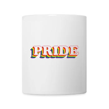 PRIDE with rainbow colors LGBT - Mug - white - Front
