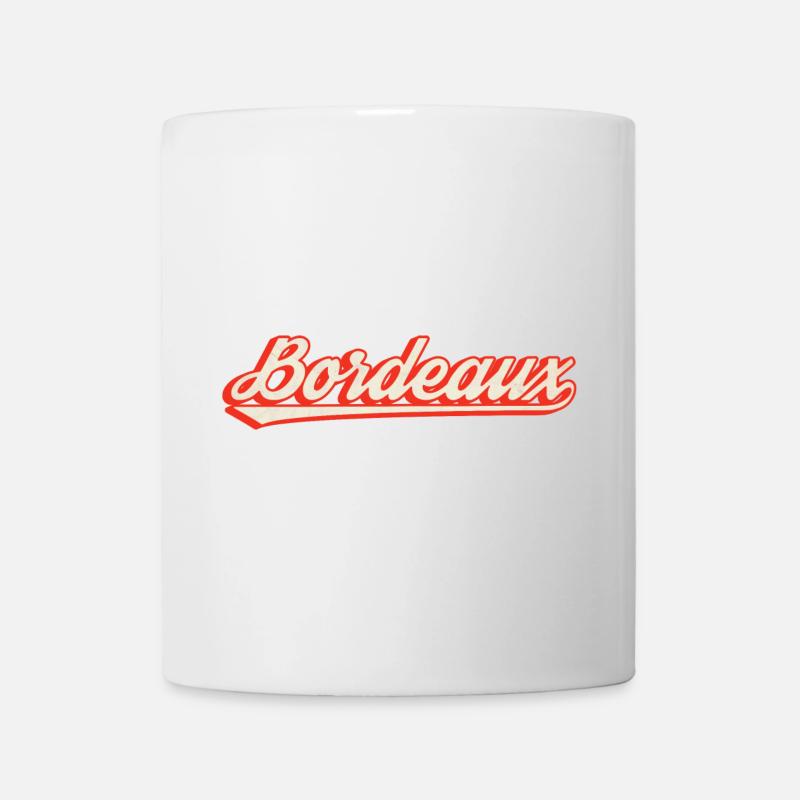 Lettrage rétro de Bordeaux - Mug blanc - blanc