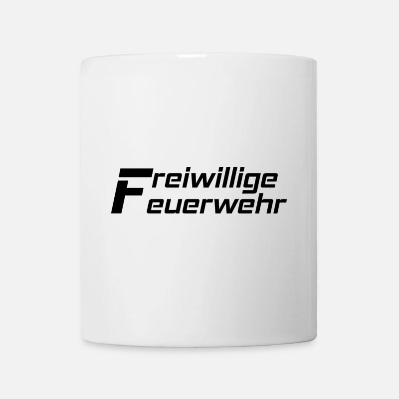 Freiwillige Feuerwehr Schwarz - Tasse - Weiß