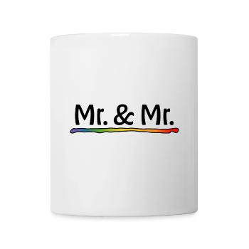 Regenbogen Mr and Mr schwarz - Tasse - Weiß - Vorne