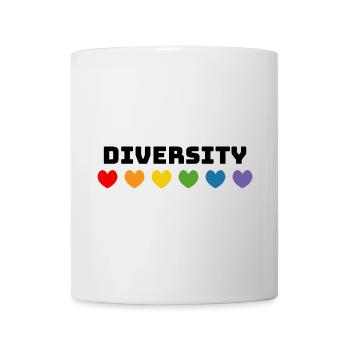 Rainbow Hearts Diversity LGBT lgbtqi queer - Mug - white - Front