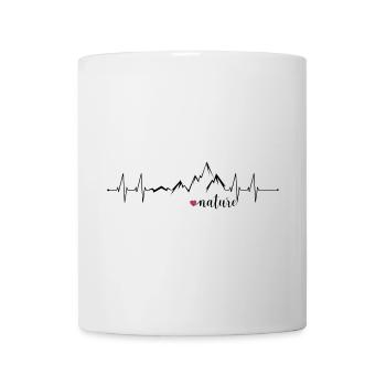 Love Nature Mountains Heart Rate ECG - Graphic Design - Mug - white - Front