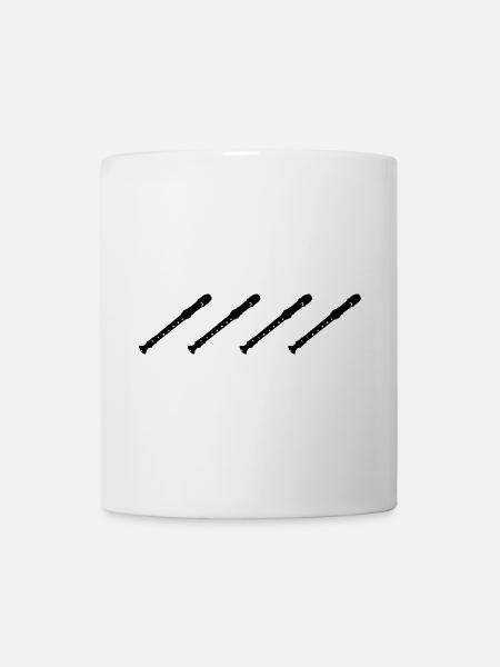 Flöten - Tasse - Weiß