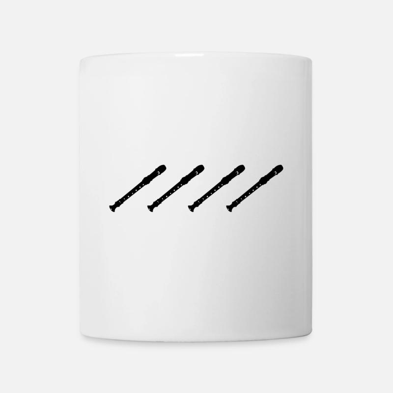 Flöten - Tasse - Weiß