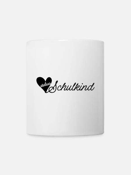 stolzes Schulkind schwarz - Tasse - Weiß