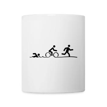 Triathlon, triathlon, swimming, cycling and running - Mug - white - Front