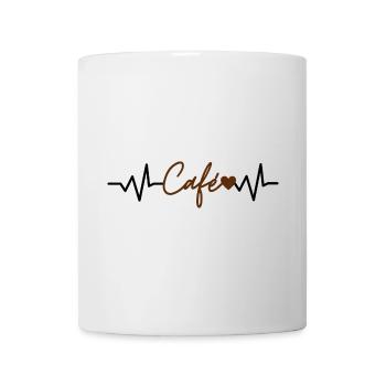 Amoureux du café - Electrocardiogramme - Coeur - Mug blanc - blanc - Devant