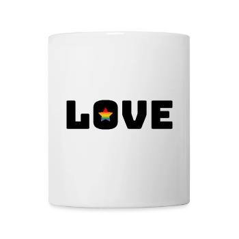 Love Star Rainbow black - Mug - white - Front