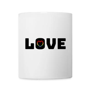 Love Heart Rainbow black - Mug - white - Front