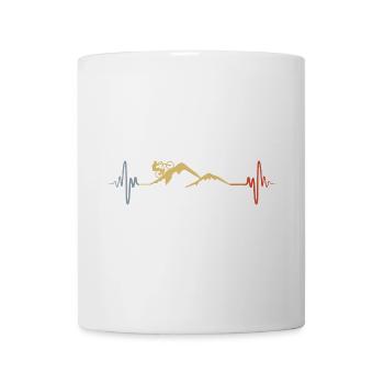 Battement de cœur d’un vététiste - Mug blanc - blanc - Devant