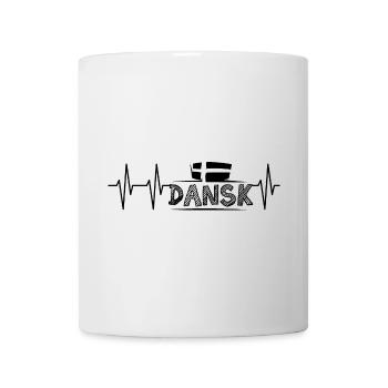 puls dansk flagge illustration herzschlag symbol - Tasse - Weiß - Vorne