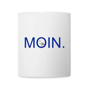 MOIN. mit Möve - Tasse - Weiß - Vorne