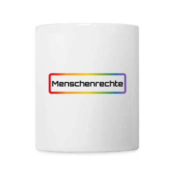 Regenbogen Menschenrechte - Tasse - Weiß - Vorne