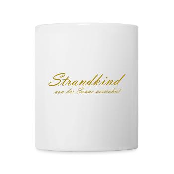 Strandkind von der Sonne verwöhnt - Tasse - Weiß - Vorne